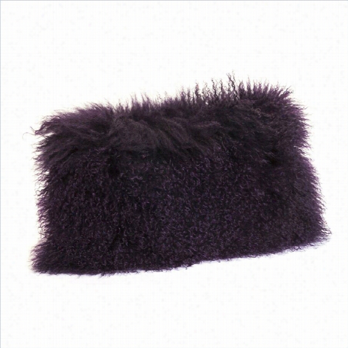 Moe's Lamb Fur Rectangle Pill Ow In Purple