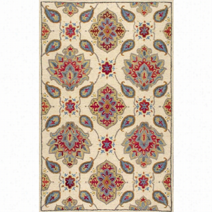 Nuloom 5' X 8' Hand Loop Ed Briseno Rug In Ivory