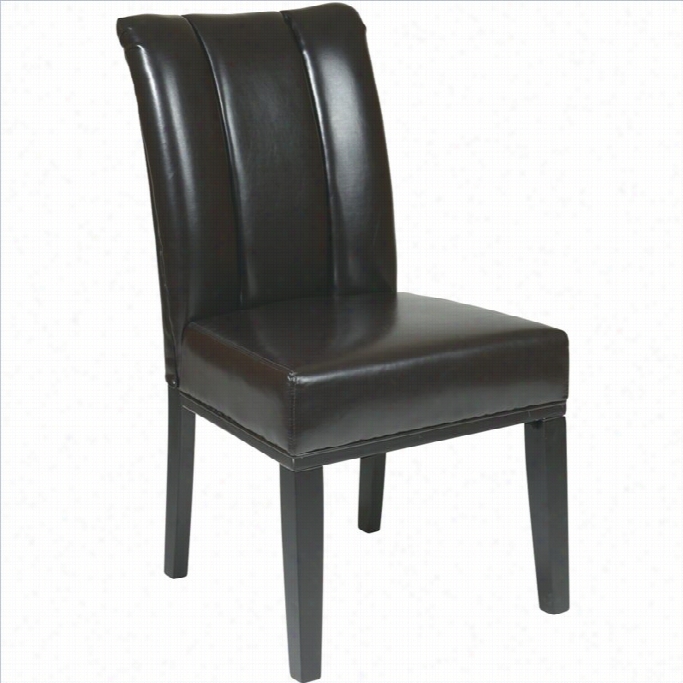 Office Star Metro Parsons Pleated Back Dining Chair In Spresso