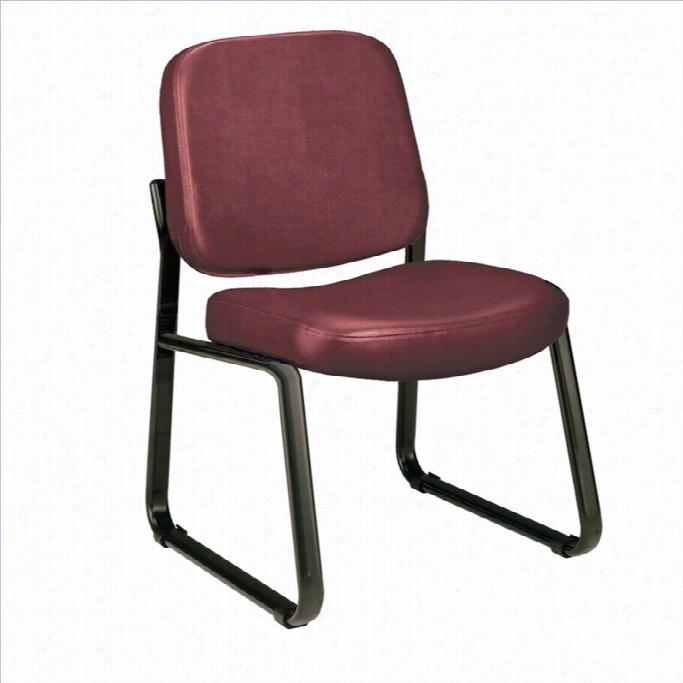 Ofm Armle Ss Vinyl Recetpion Chair In Wine