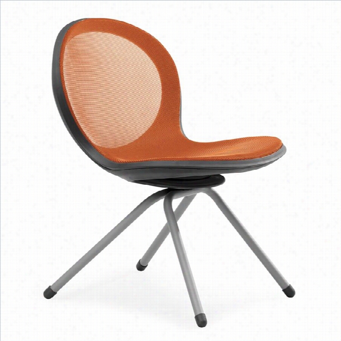 Ofm Net 4 Legged Base Office Chair In Orange