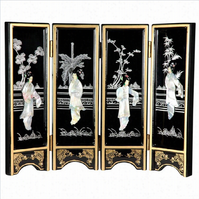 Oriental Furn Iture Mini Table Screens In Black