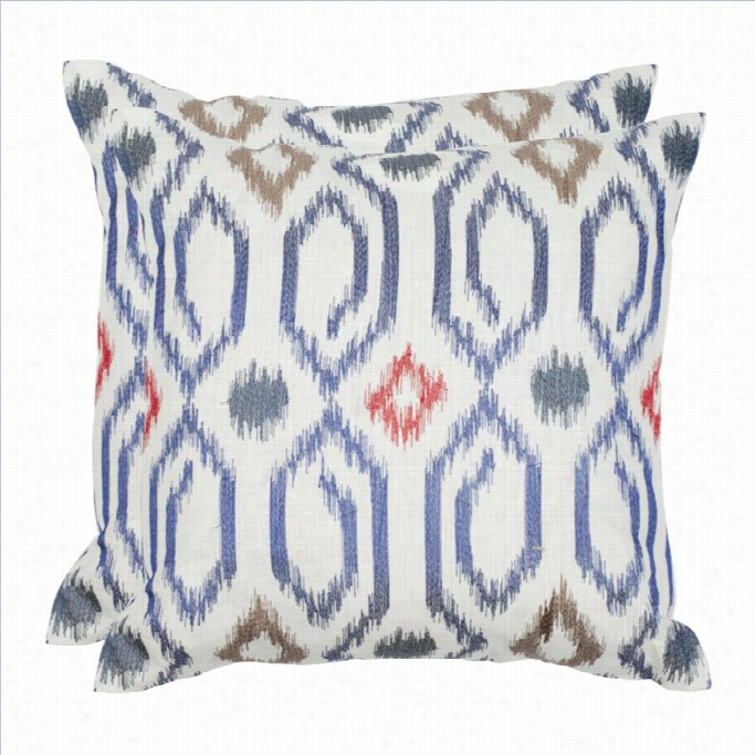 Safavieh Ashton 18-inch Decorative Pillows In Ships Of War (set Of 2)