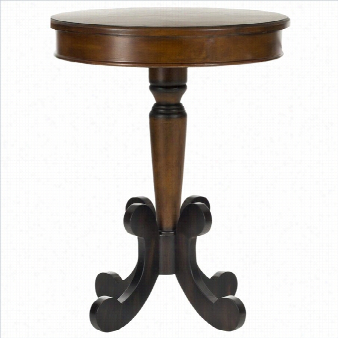 Safavieh Jennifer Birch Wood Side Tablein Dark Brown