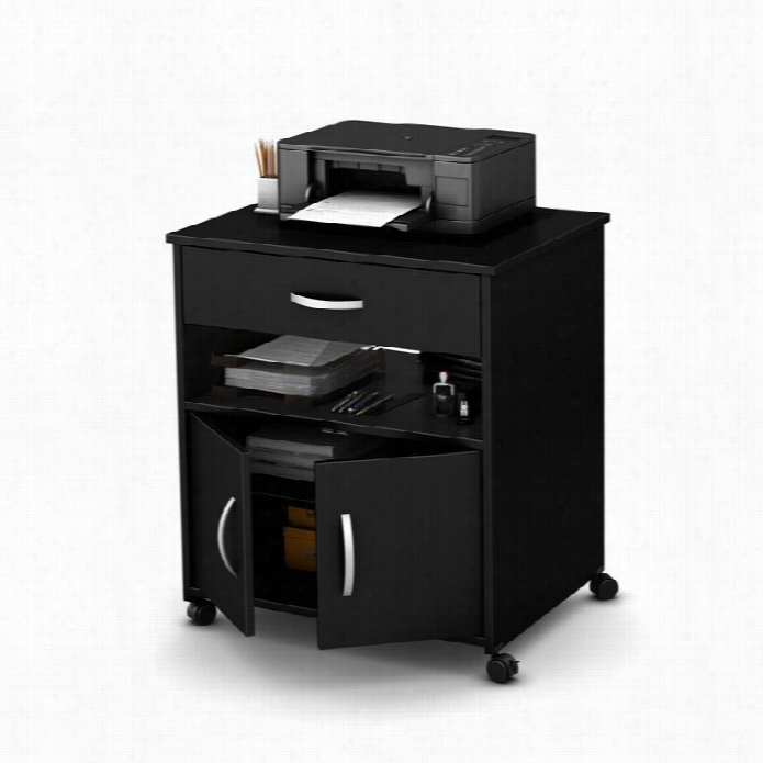 So Uth  Hsore Axess Printer Cart In Pure Black