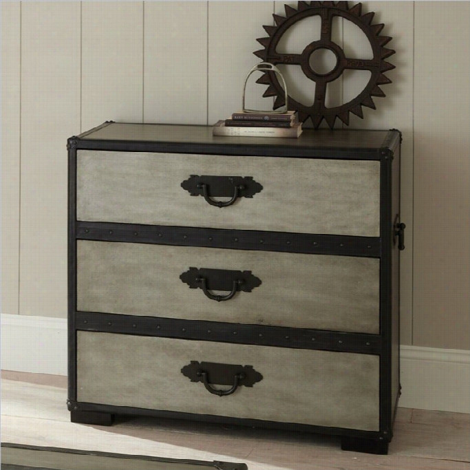 Seve Silvsr Company Rowan Accent Chest  In Weathered Gray Finih