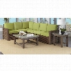 Home Styles Barnside 3 Piece Outdoor Sofa Set in Green Apple