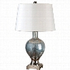 Uttermost Mafalda Glass Lamp in Mercury Blue