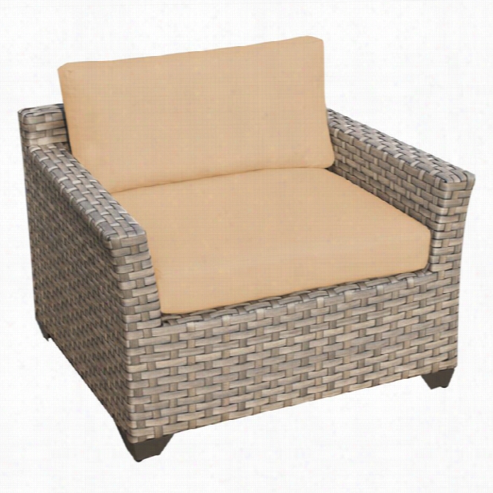 Tkc Monterey Outdoor Wicker Club Chair In Sesame