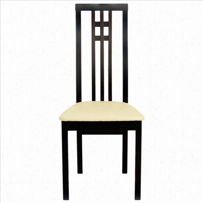 Aeon Furniture Disriict-2 Dining Chair In Coffee And Beige (set Of 2)