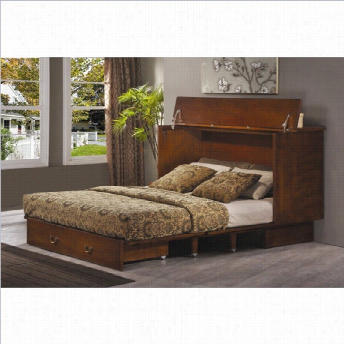 Arason Creden-zzz Ccabinett Bed In Traditional Pekoe-full Sizing