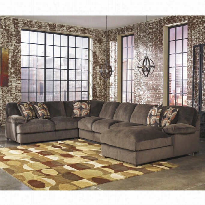 Ashley Furniture Truscotti 4 Piece Sectiona1 In Cafe