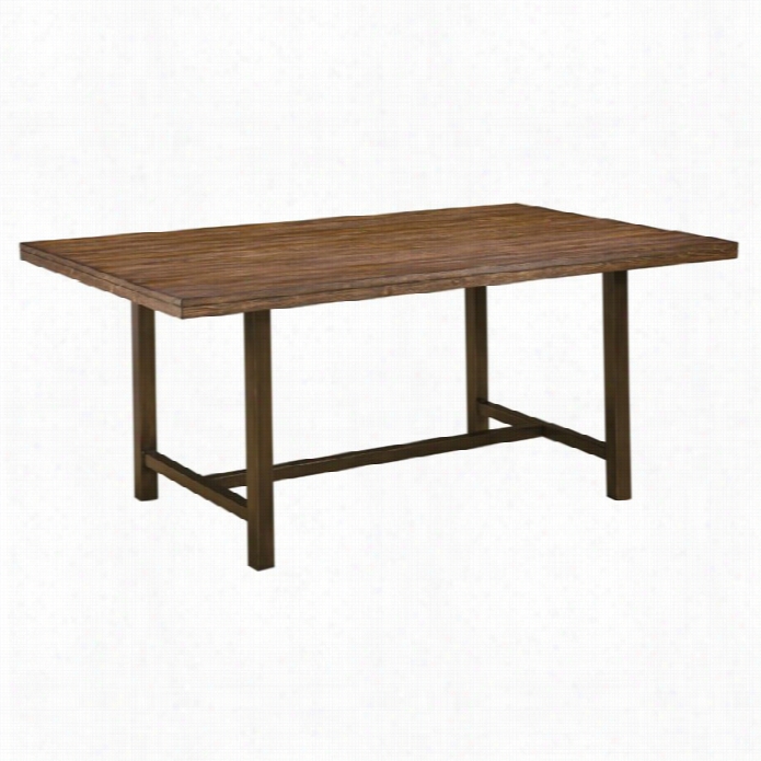Ashley Riggerton Rectangular Dining Table In Burnished Brown