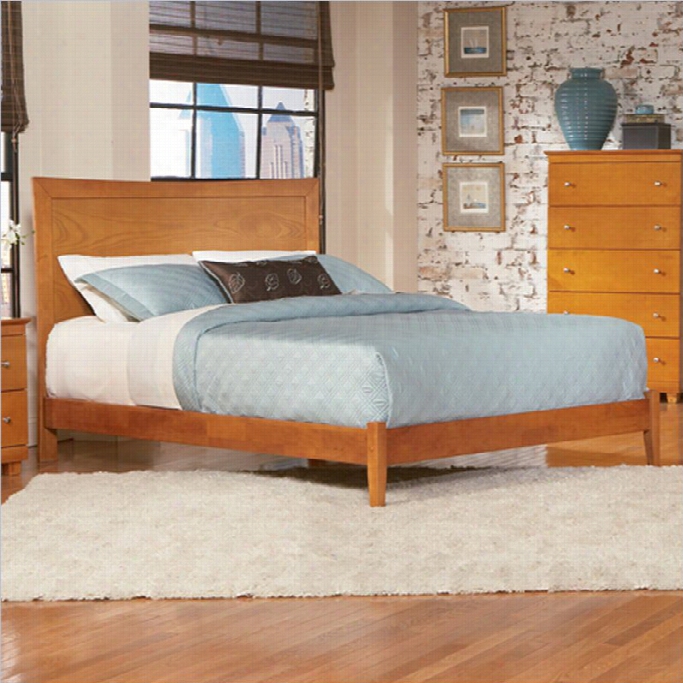 Atlantic Furniture Miami Recent Platform Bed In Craamel Latte-full