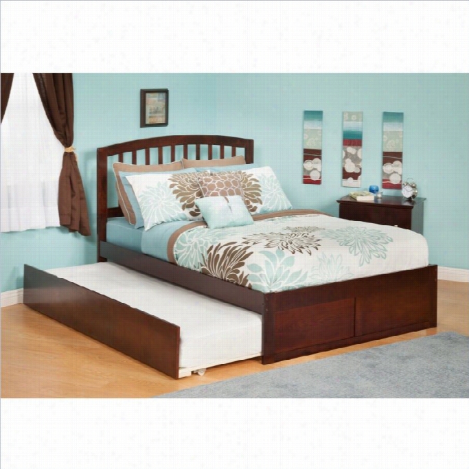 Atlantic Furniture Richmond Bed With  Urban Trundle In Antique Walnut-twin