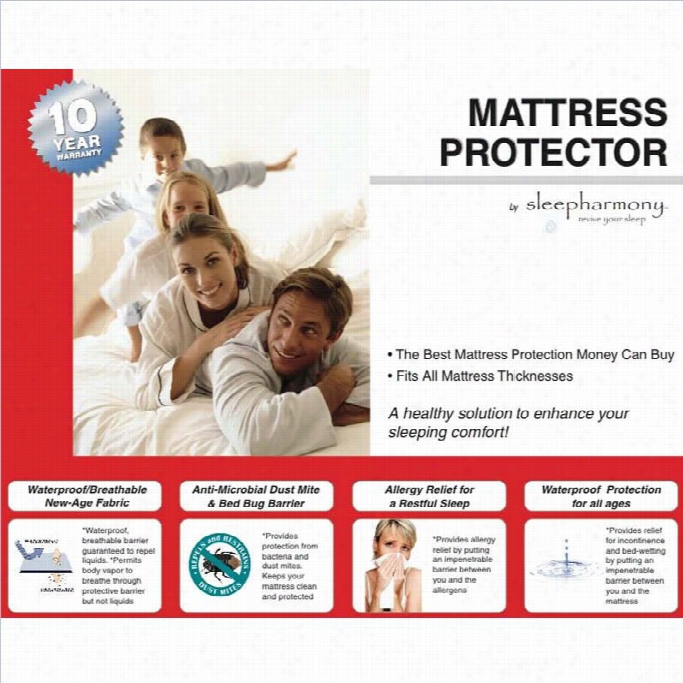 Atlantic Furniture Sleepharmony Mattress Protectro-queen