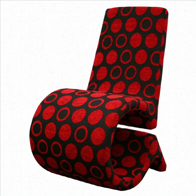 Baxton Studio Fort Accent Chair In Blac And Red (set Of  2)