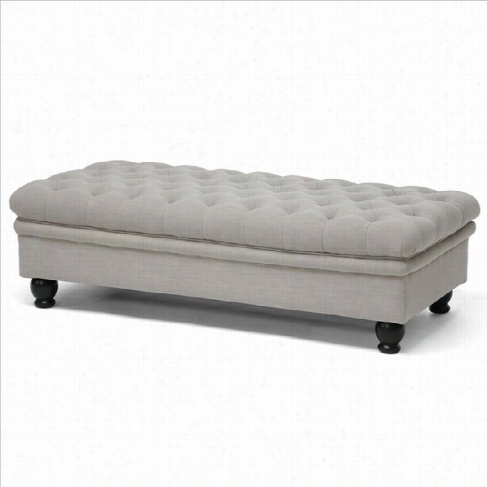 Baxton Studio Guildford  Ottoman In Beieg