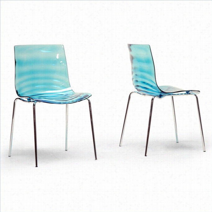 Batxon Studio Marisse Dininng Chair In Blue (set Of 2)