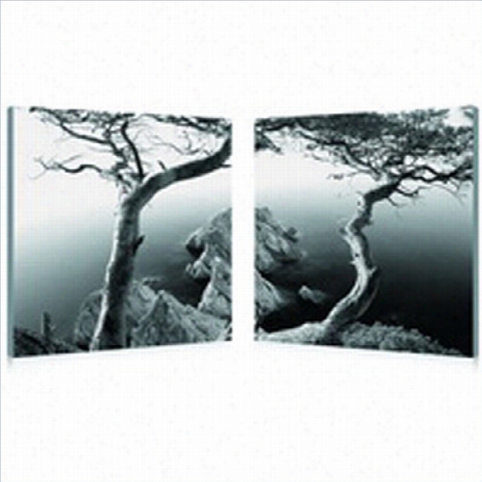 Baxton Studi O Rocky Shore Mounted Print Diptych In Mlticolor