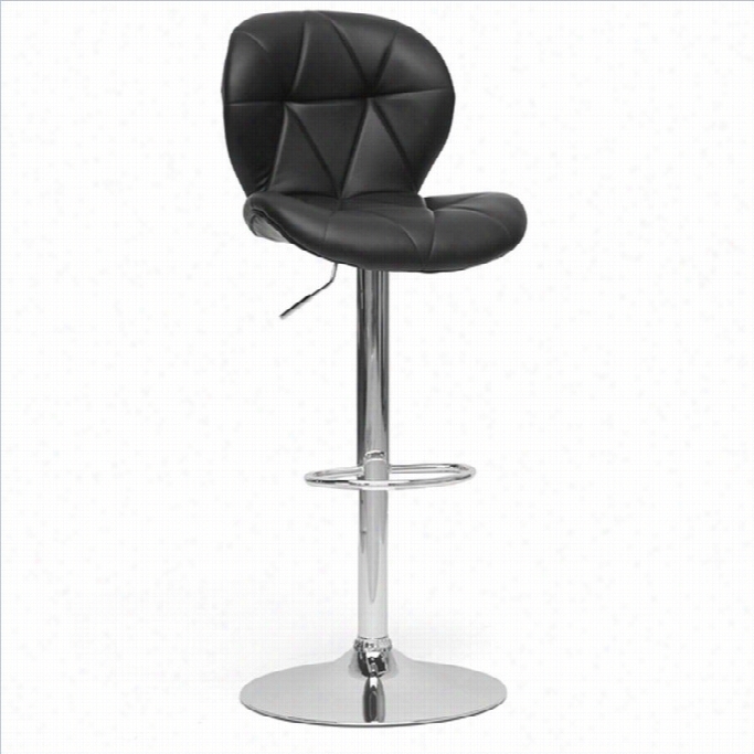 Baxton Studio Warssaw  Bar Stool In Black(set O F 2)