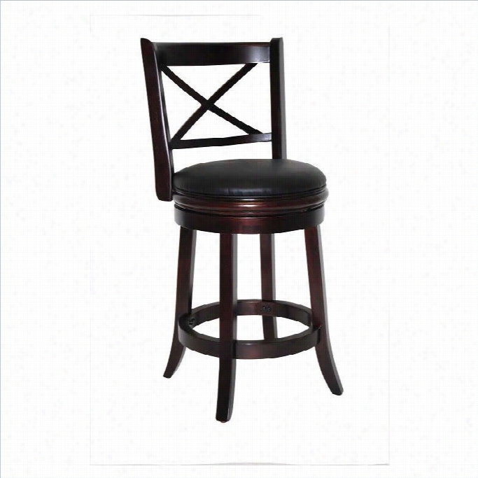 Boraam Georgia 24 Swivel Cou Nter Stool In Cappuccino