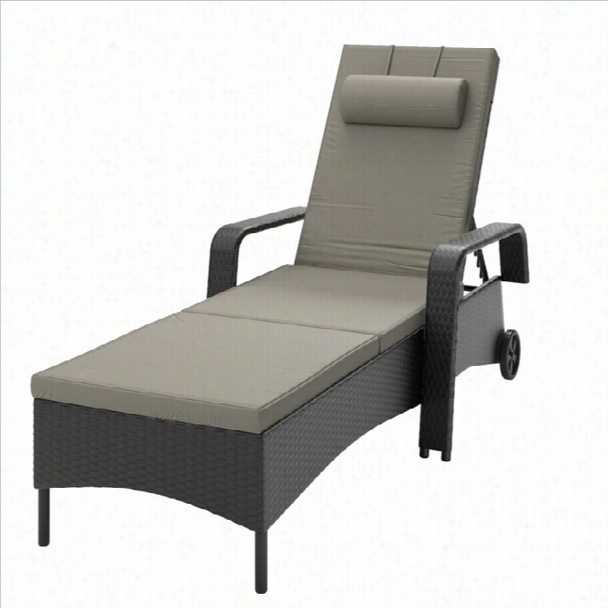 Corliving Riverside  Patio Reclining Lounge Rin Mid Grey