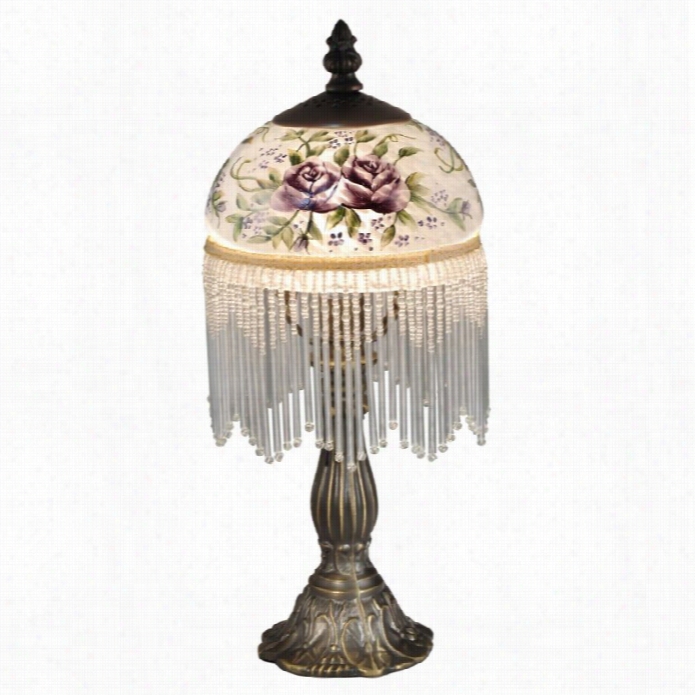 Dale Tiffany Sm Rose Beaded Accent Lamp