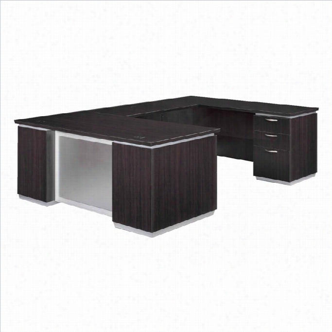 Dmi Pimlico Aminate Executiv E Right U -shaped Desk (flat Pack)