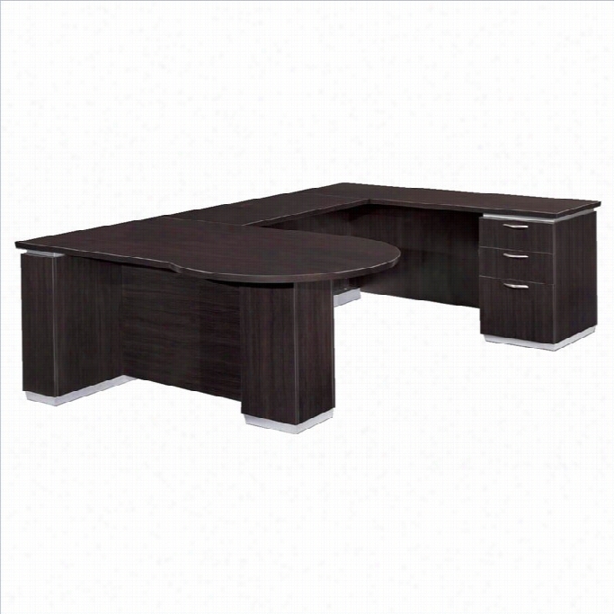 Dmi Pimlico Right U-shape Wood Peninsula Desk (partially Assembled)