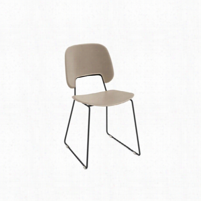 Domitalia Traffi 18.5 X 21.25 Stacking Chair In Sand And Black