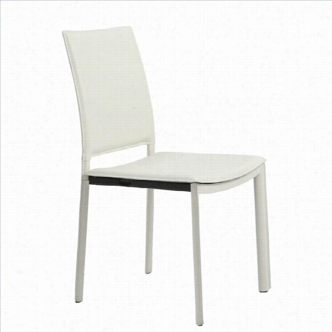 Eurostyle Kate Dining Chair In White Leatherette