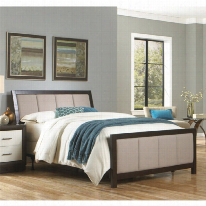 Fqshion Layer Monterey Panel Upholtsered Bed In Espesso-queen