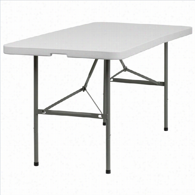 Flash Furniture Inch Bi-fold Folding Table In White