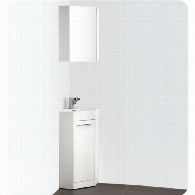 Fresca Coda 144 Corn Er Bathroom V Anity In White-versa In Brushed Nickel