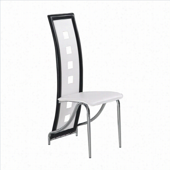 Global Furniture Armless Dining Chairr In White