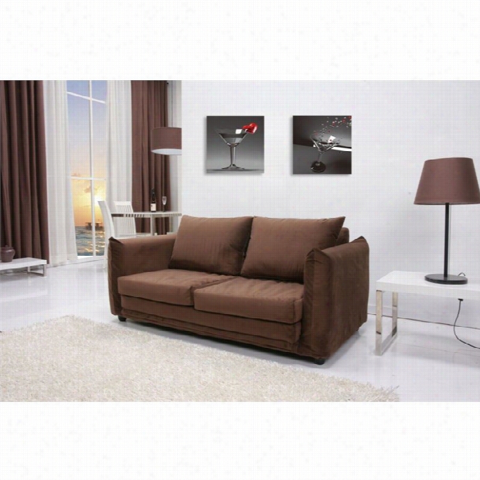 Godl Sparrow Portland Fabric Convertible Sofa In Brown
