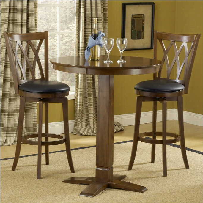 Hillsdale Dynamic Designs 5 Piece Pub Table Set With Msnsfild Stools