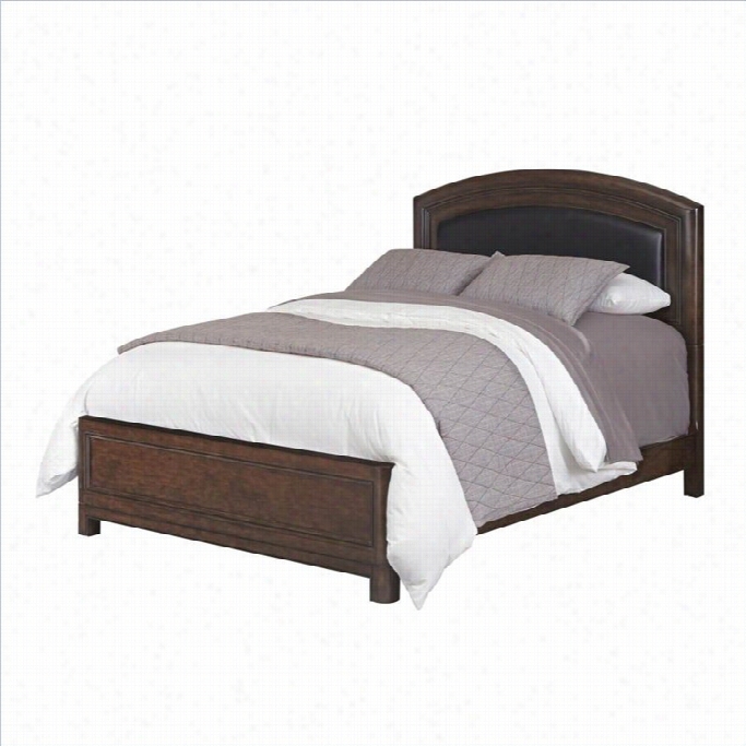 Home  Styles Crescent Ihll Leather  Uuphholstered Bed-queen