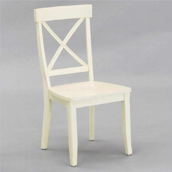 Home Styles Fruniture Dining Chair In Antique White Finish (set Of 2)
