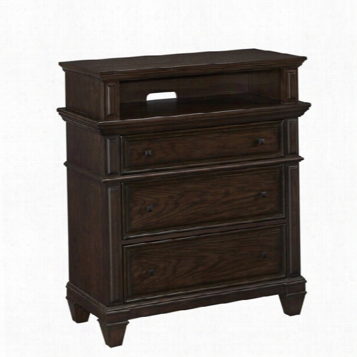 Home Styles Prairie Home 3 Drawer Media Chest In Murky  Oak