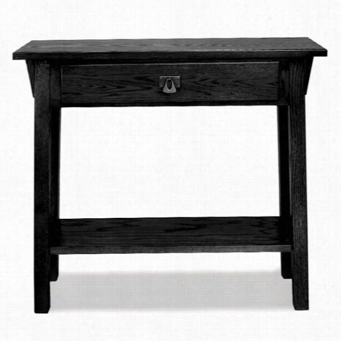 Leick Furniture Mission Console Table In Slate Black Finish