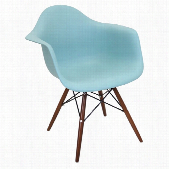 Lujisource Neo Flair Accent Chair In Sea Green An Despresso