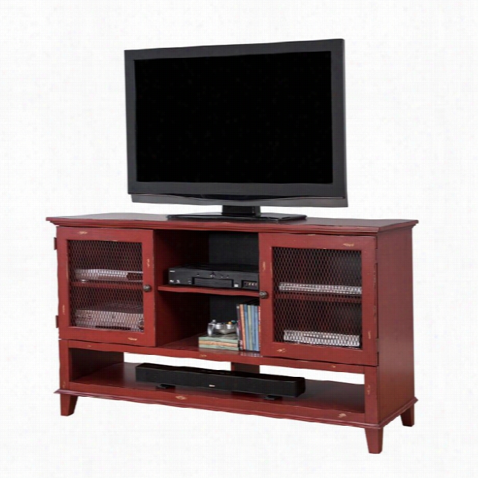 Matrin Furniture Sorrento Deluxe Tv Console In Red