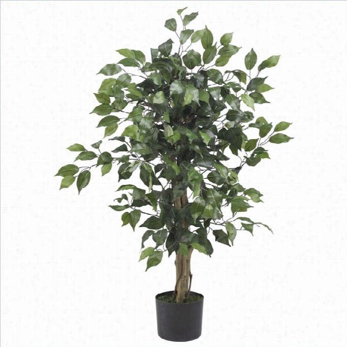 Nearly Natural 3' Ficus Silk Tree In Green
