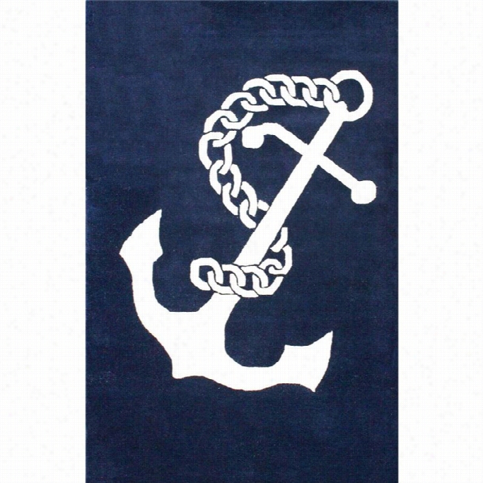 Nuloom 4' X 6' Hand Tufted Set Sail Rug In Navy