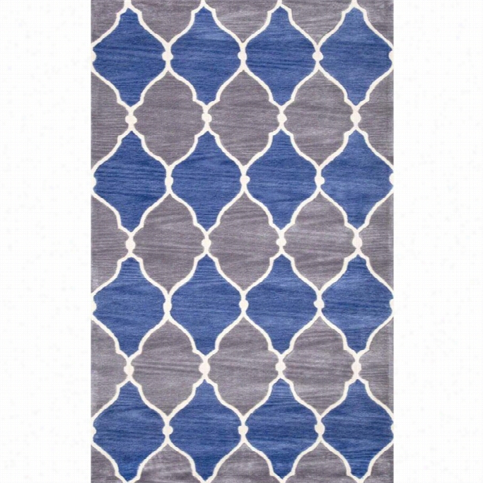 Nuloom 5' X 8' Hand Tufted Trellis Nadine Rug In Blu E