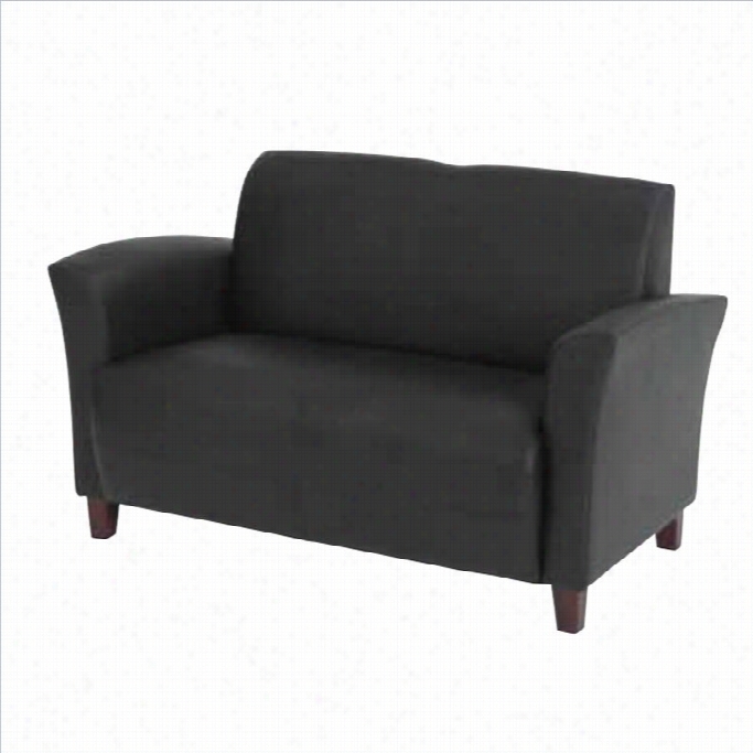 Office Star Furniture B Reeze Ecoo Leather Love Seat-black