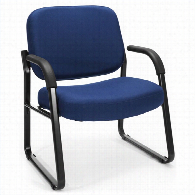 Ofm Big And Taall Admission Visitor Chair With Arm In Navy