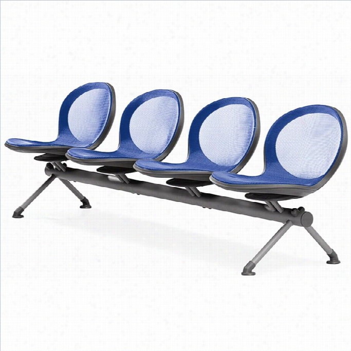 Ofm Pure Beam Guest Chair With 4 Seats  In Marine